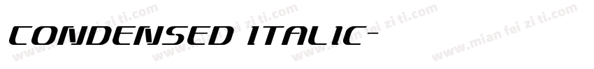 Condensed Italic字体转换
